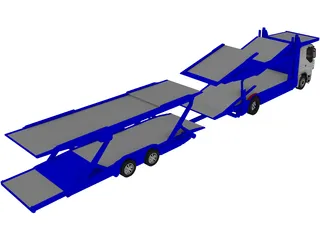 Iveco Stralis Car Carrier 3D Model