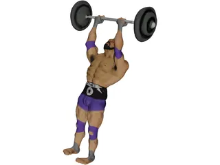 Body Builder Action Figure 3D Model