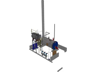 Boiler House Layout 3D Model