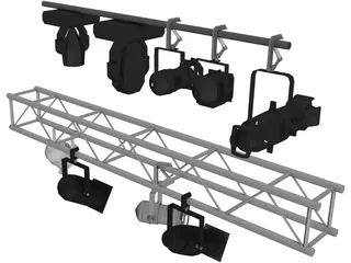 Stage Lights 3D Model