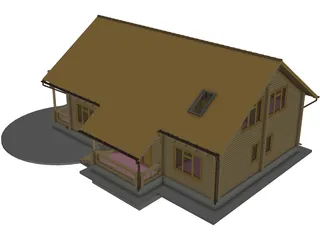 Wooden House 3D Model