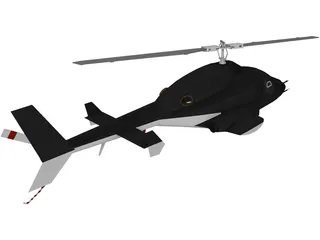 Airwolf Helicopter 3D Model