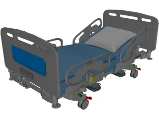 Hospital Bed 3D Model