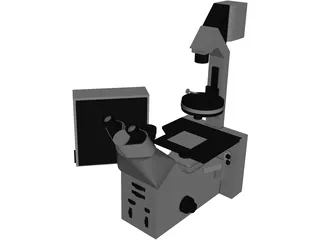 Leica Fluorescence Microscope 3D Model