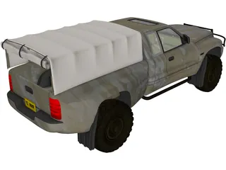 Dodge RAM Military Truck 3D Model