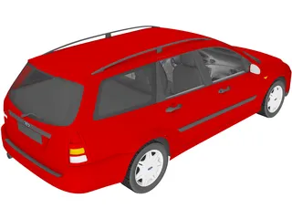 Ford Focus Wagon (1998) 3D Model
