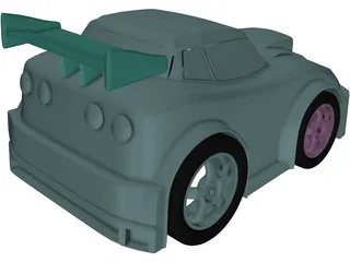 Cartoon Car 3D Model