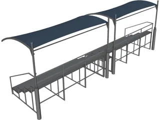 Bleacher 3D Model