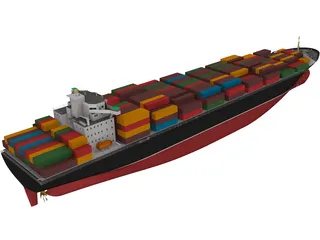 Container Ship 3D Model