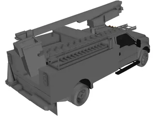 Ford F450 Ultility Truck 3D Model