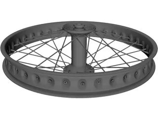 BMX Spoked Wheel 3D Model