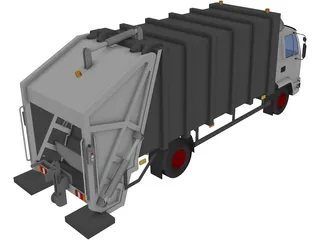 DAF 4X2 Trash Truck 3D Model