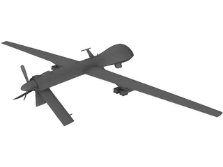 General Atomics MQ-1 Predator UAV Drone 3D Model