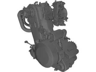 KTM 640 LC4 Engine 3D Model