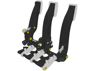 Tilton 900-series Racing Pedal Box 3D Model