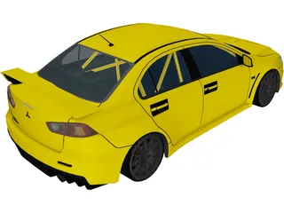 Mitsubishi Lancer Evolution X (2008) 3D Model