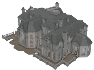 Neo-Classical Mansion 3D Model