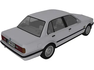 BMW E30 320i 4-door 3D Model