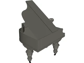 Grand Piano 3D Model - 3DCADBrowser