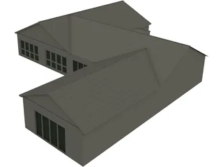 Modern Bungalow 3D Model
