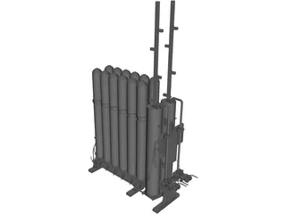 Hydraulic Accumulators Block 3D Model