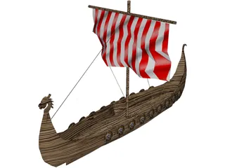 Viking Boat 3D Model