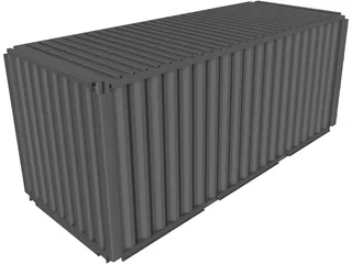 Shipping Container ISO 20ft  3D Model