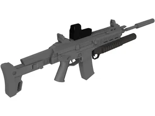 ACR SV with Granade Launcher 3D Model