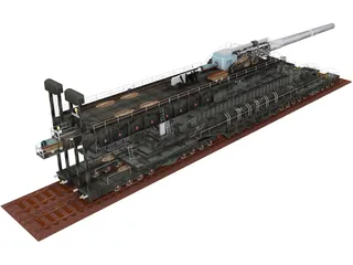 Dora Rail Gun 810mm 3D Model