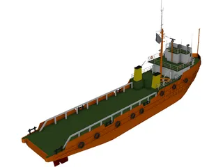 AHTS Boat 3D Model