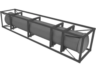LNG/Cryo Container ISO 40ft 3D Model