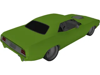 Plymouth Barracuda Lowered 3D Model