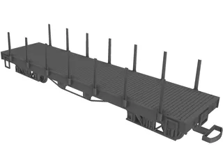 LGB Flatcar 3D Model