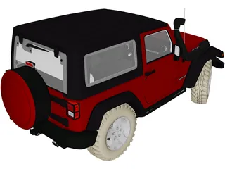 Jeep Wrangler Rubicon Series III (2012) 3D Model