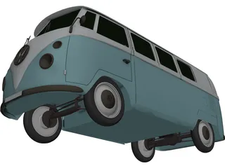 Volkswagen Combi (1971) 3D Model