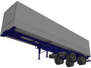 Renault Magnum Semi Trailer 3D Model