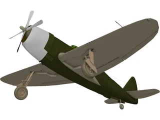 Republic P-47 Thunderbolt Greenhouse Canopy 3D Model