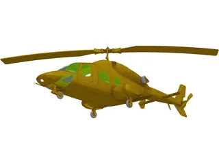 Bell 222 3D Model