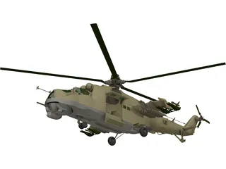 Mil Mi-24 Hind D 3D Model