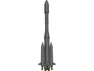 Ariane 4 3D Model