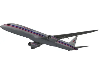 Boeing 787 American Airlines 3D Model