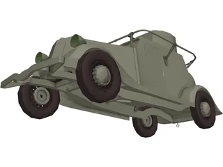 BA-20 Russian Armoured Car 3D Model