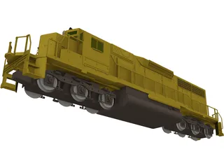 EMD SD40 SantaFe 3D Model