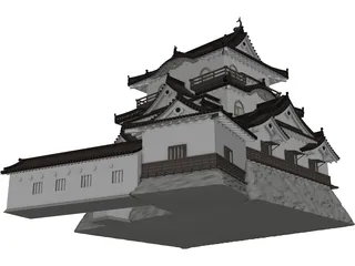 Castle Hikone 3D Model