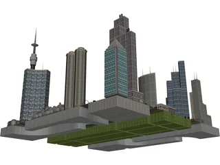 City Part Metropolis 3D Model