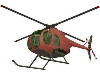 Hughes OH-6A Cayuse 3D Model