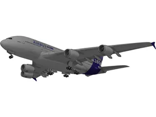 Airbus A380 Airliner 3D Model