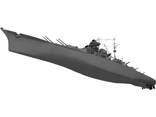 Battleship Bismarck 3D Model