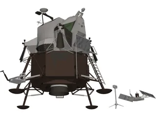 Eagle First Lunar Landing 3D Model