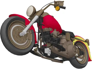 Harley-Davidson FLSTF Fatboy 3D Model